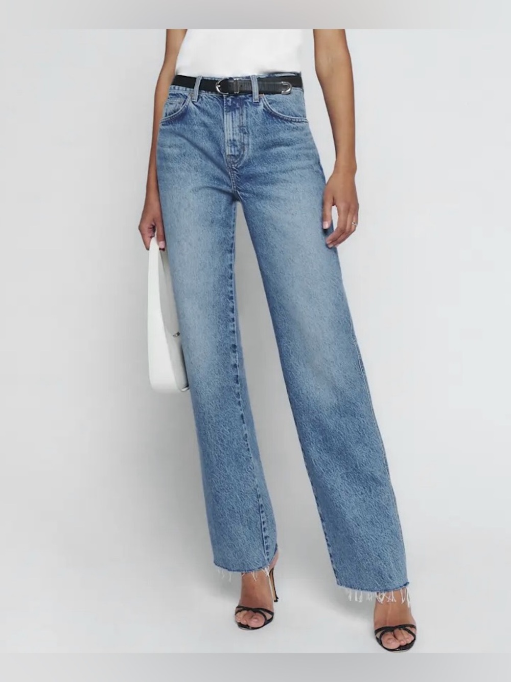 Reformation Val 90s Mid Rise Straight Jeans in Colorado size 23 *CUT HEM*